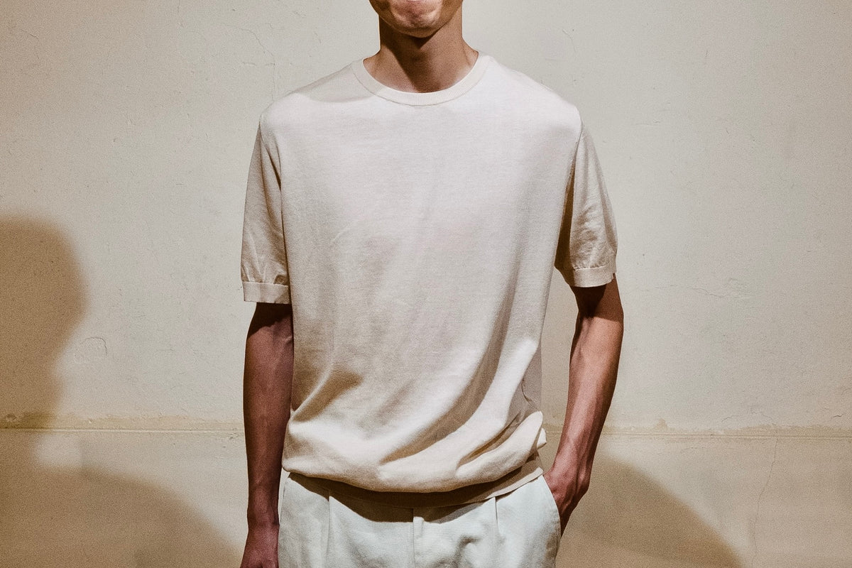 ニットコットンTシャツ ★関税込 楽天市場】SAIFUKU ニット トップス Tシャツ レディース からだ