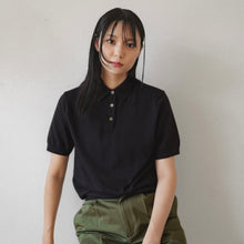 画像をギャラリービューアに読み込む, 【チャコール】18Gニットポロシャツ 島根コットン100% / Knitted Polo oku-Idzumo Cotton (unisex)