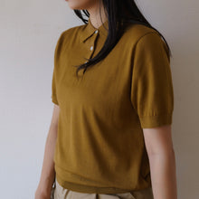 画像をギャラリービューアに読み込む, 【ブラウン】18Gニットポロシャツ　島根コットン100% / Knitted Polo oku-Idzumo Cotton (unisex)
