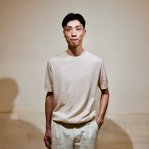 ハイゲージニットTee　国産コットン100% / Knitted T-shirt long-staple Japan Cotton 100%